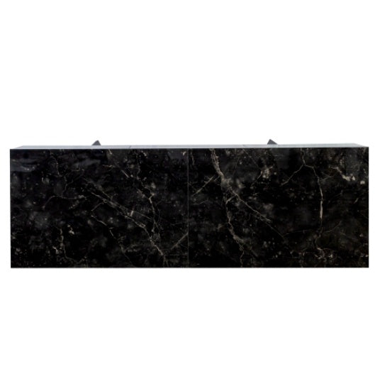 Modern Black 70.87  Computer Desk, Study & Work Desk  Y-Shaped Metal Legs